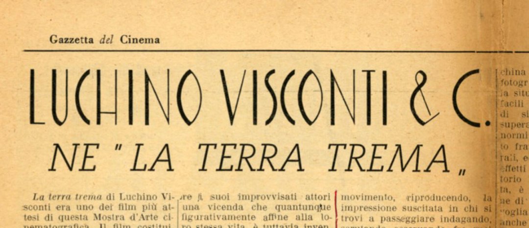 Luchino Visconti La terra trema