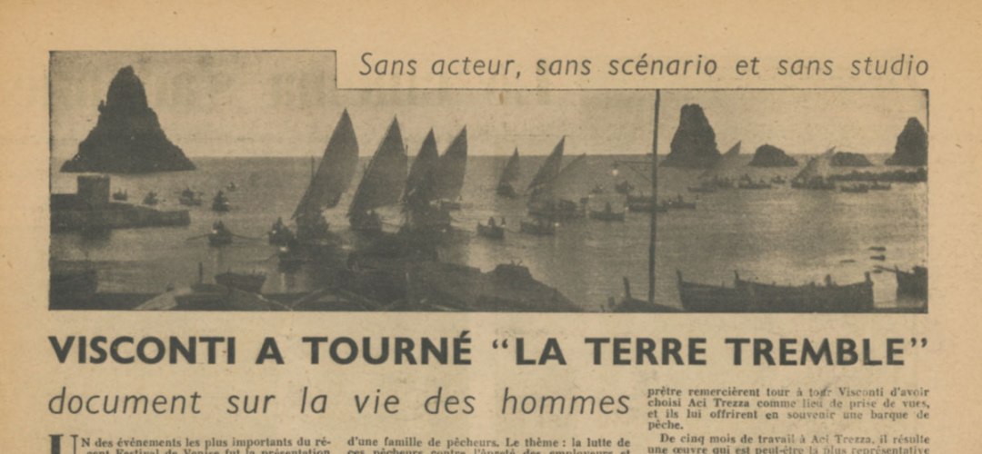 La terre tremble document sur la vie des hommes