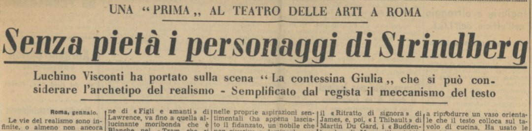 Senza pietà i personaggi di Strindberg