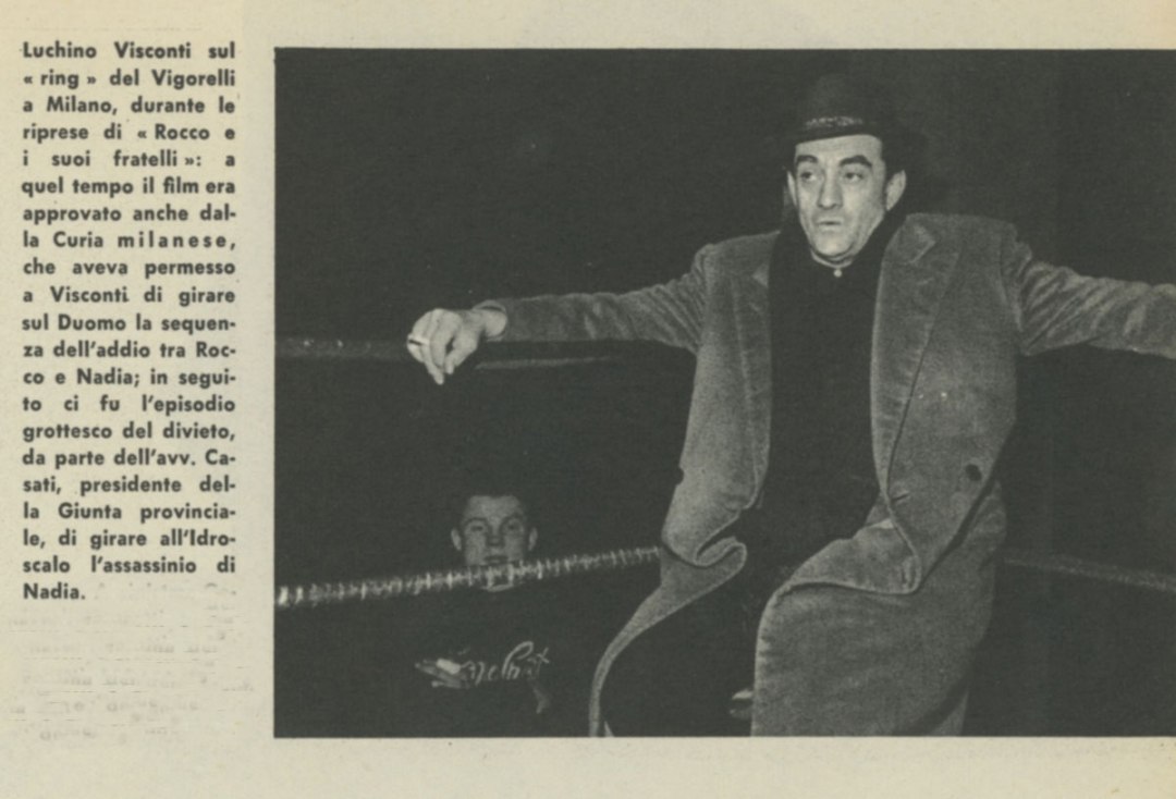 Luchino Visconti sul set di Rocco e i suoi fratelli