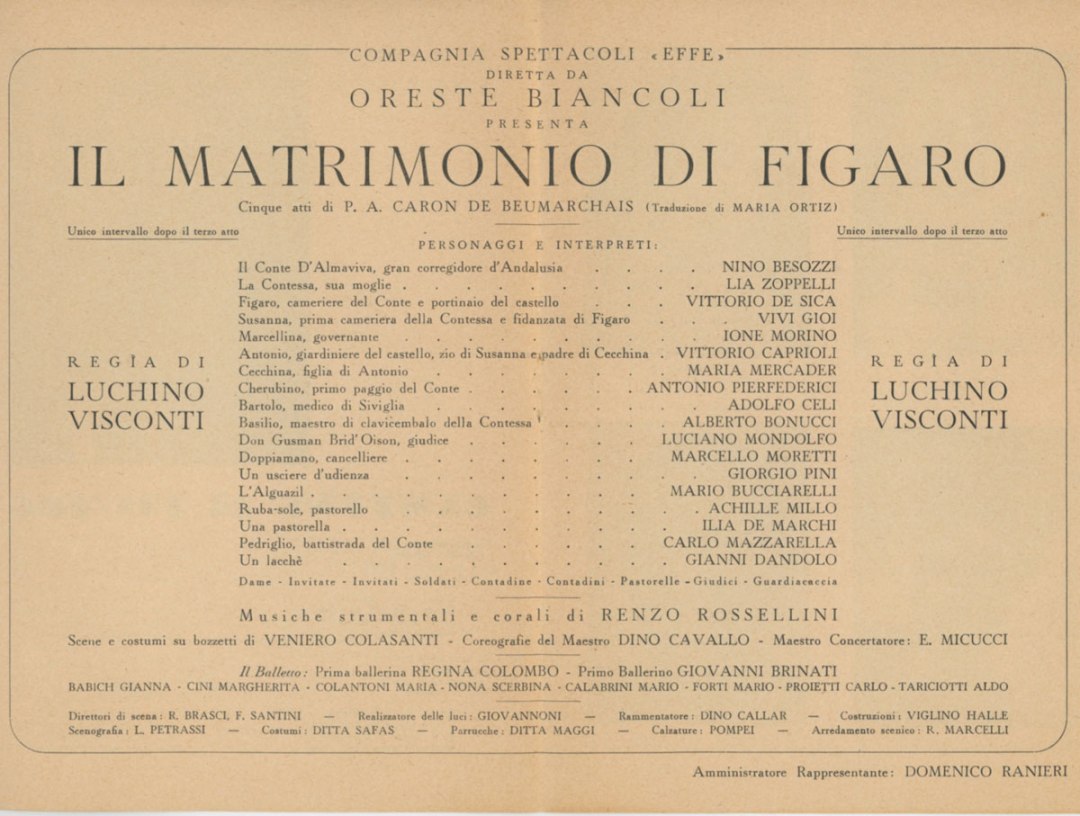 Il Matrimonio di Figaro di P. A. Caron de Beaumarchais