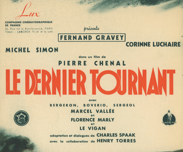 Le dernier tournant Pierre Chenal 1939